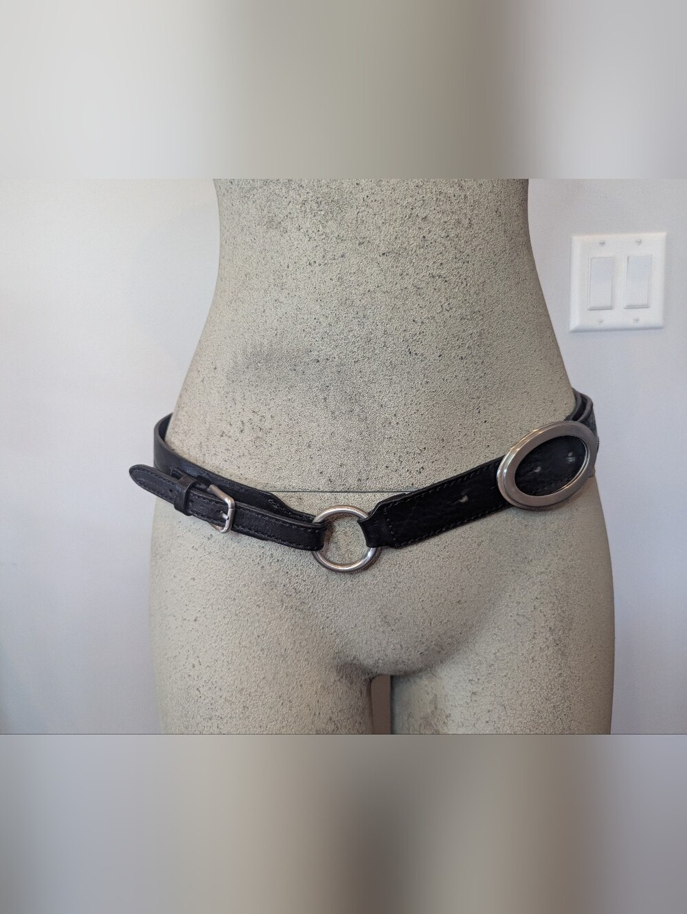 Y2K Vintage Jacob Leather Hip Belt Convertible Waist Belt, Made In Canada Size S - Picture 3 of 14